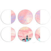 Магнитные фотопазлы круги d55 набор 6 штук 