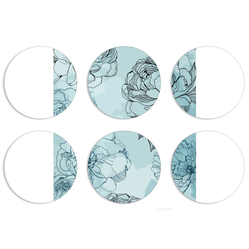 Магнитные фотопазлы круги d55 набор 6 штук 