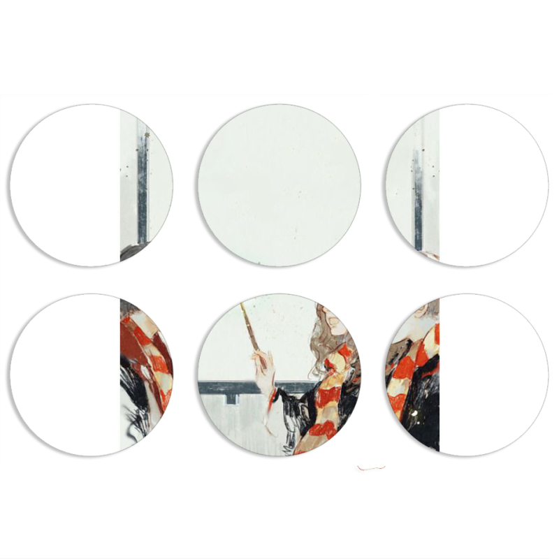 Магнитные фотопазлы круги d55 набор 6 штук 