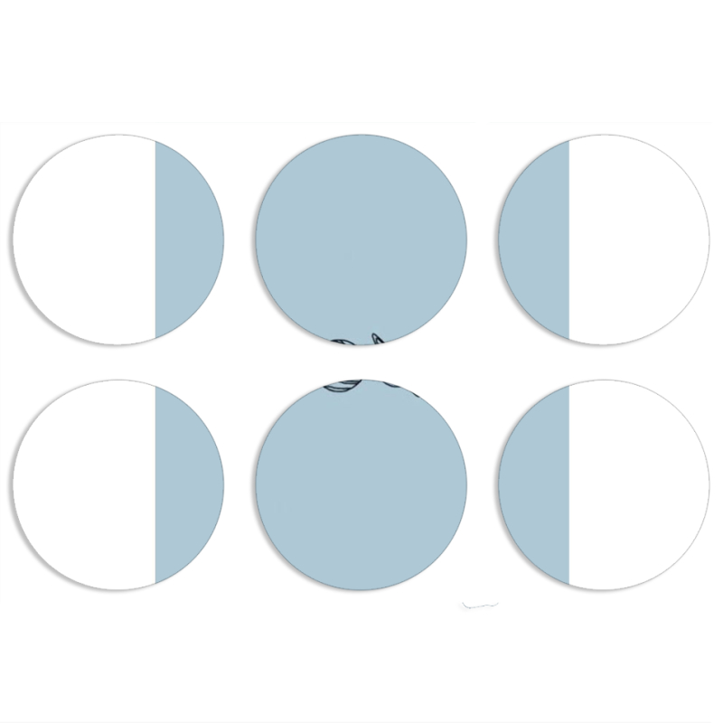 Магнитные фотопазлы круги d55 набор 6 штук 