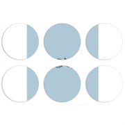 Магнитные фотопазлы круги d55 набор 6 штук 