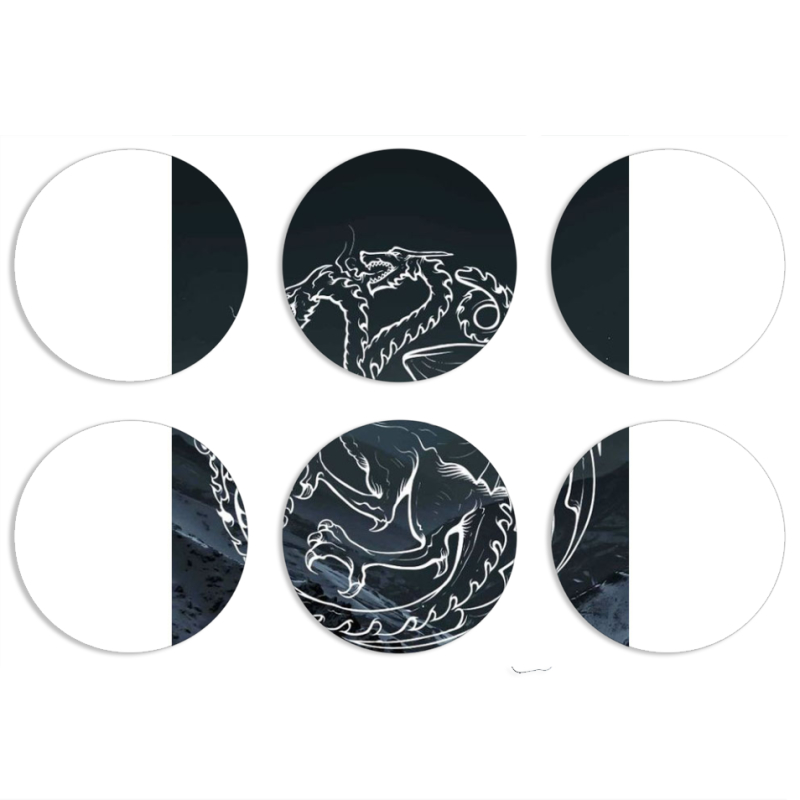 Магнитные фотопазлы круги d55 набор 6 штук 