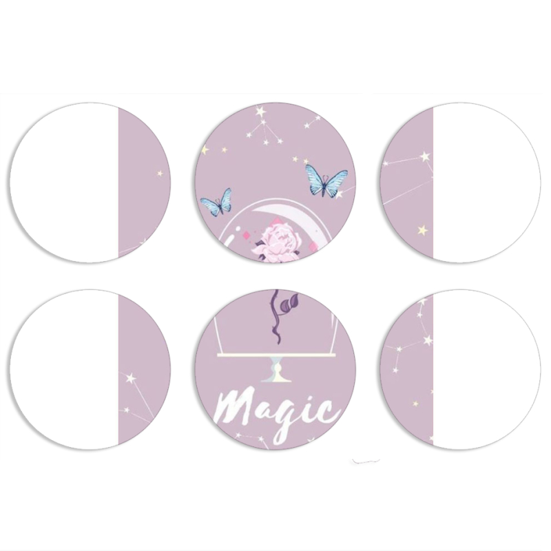 Магнитные фотопазлы круги d55 набор 6 штук 