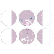 Магнитные фотопазлы круги d55 набор 6 штук 