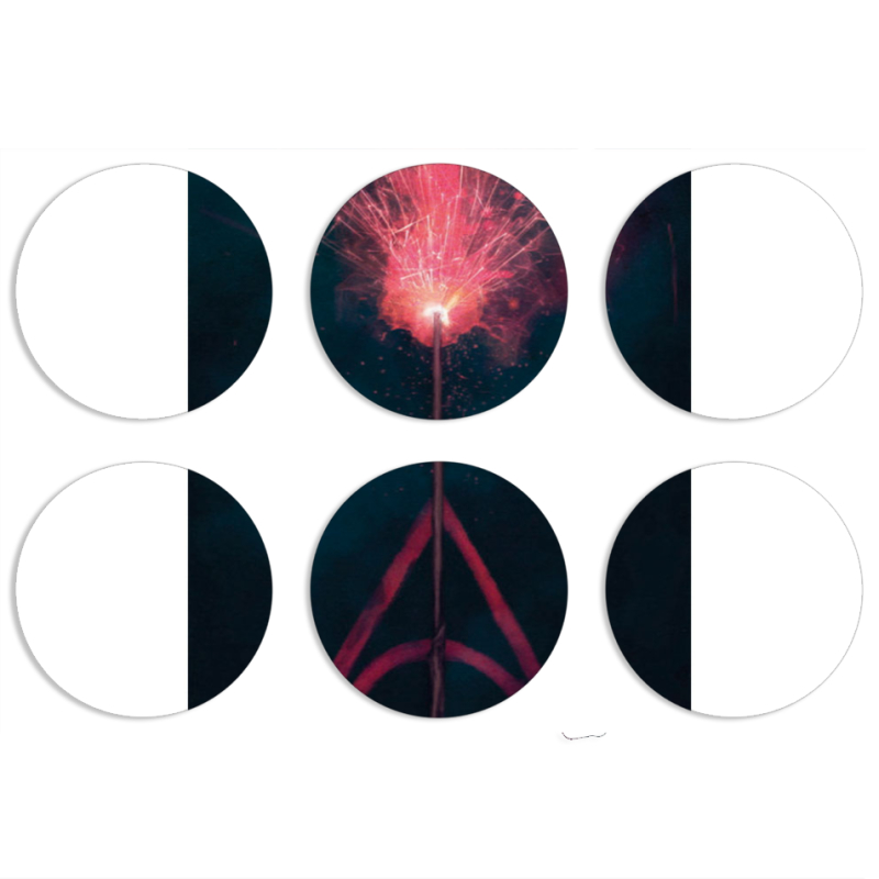 Магнитные фотопазлы круги d55 набор 6 штук 