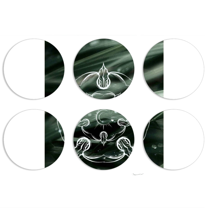 Магнитные фотопазлы круги d55 набор 6 штук 