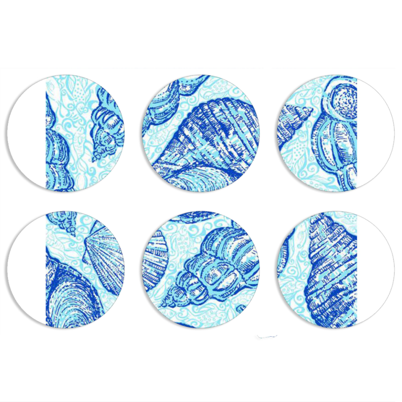 Магнитные фотопазлы круги d55 набор 6 штук 