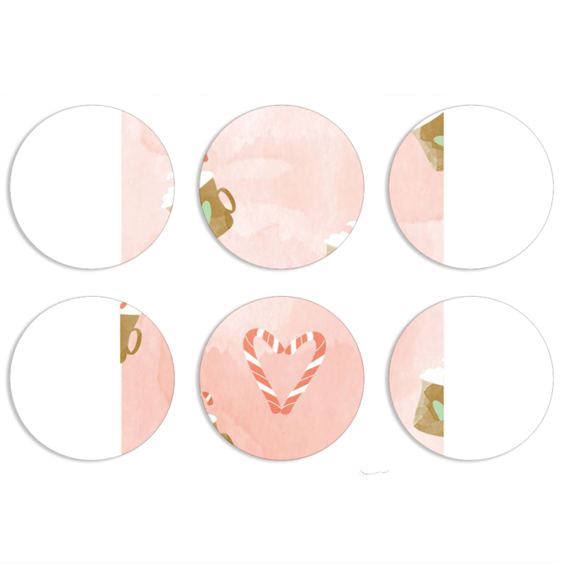 Магнитные фотопазлы круги d55 набор 6 штук 