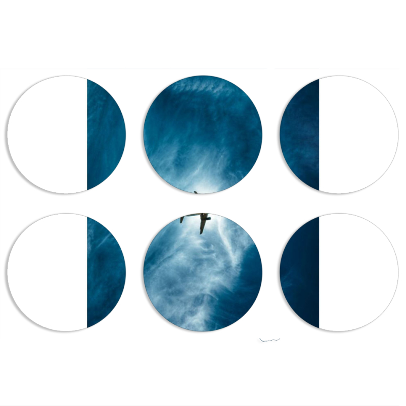 Магнитные фотопазлы круги d55 набор 6 штук 