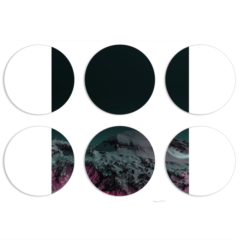 Магнитные фотопазлы круги d55 набор 6 штук 