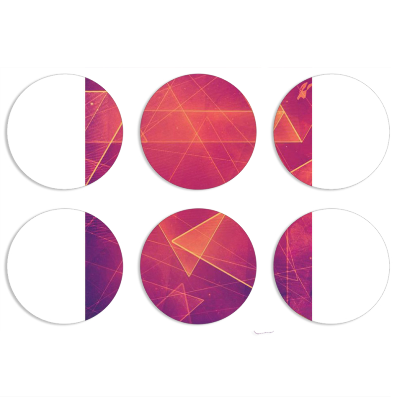 Магнитные фотопазлы круги d55 набор 6 штук 