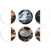 Магнитные фотопазлы круги d55 набор 6 штук 