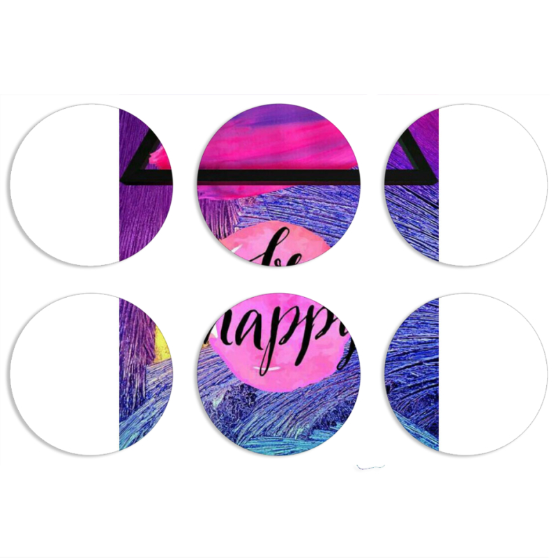 Магнитные фотопазлы круги d55 набор 6 штук 