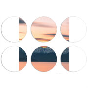 Магнитные фотопазлы круги d55 набор 6 штук 