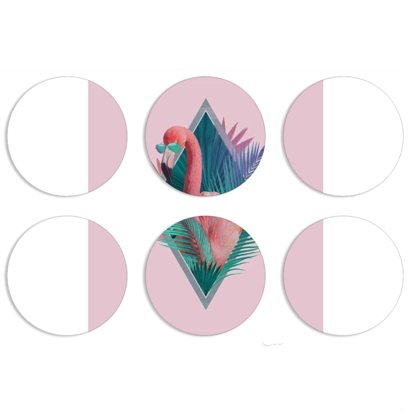 Магнитные фотопазлы круги d55 набор 6 штук 