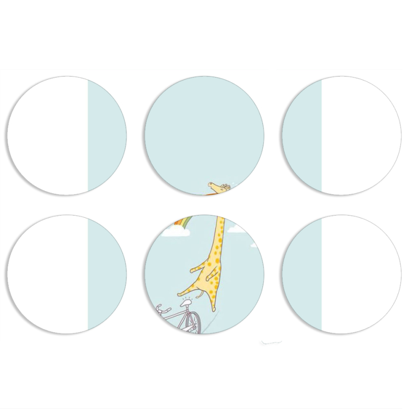 Магнитные фотопазлы круги d55 набор 6 штук 