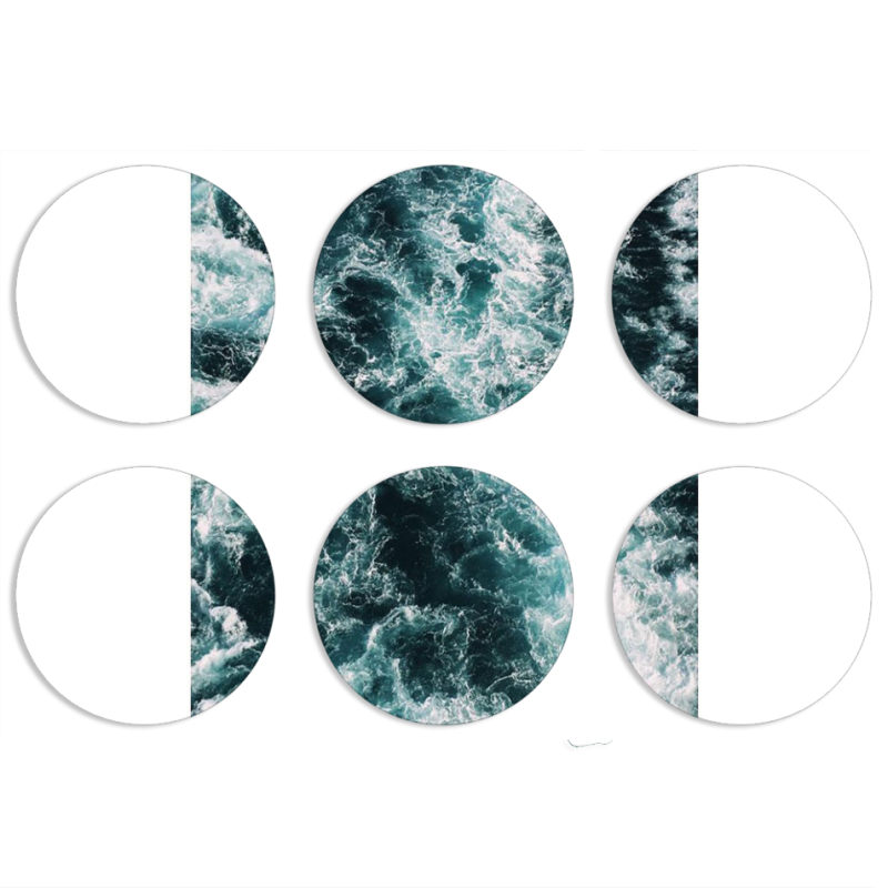 Магнитные фотопазлы круги d55 набор 6 штук 