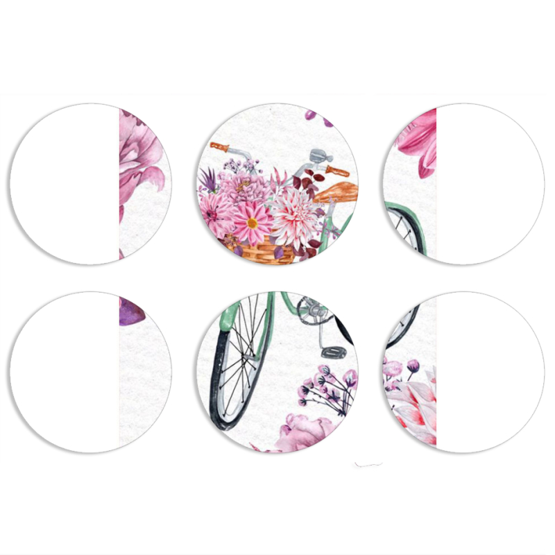 Магнитные фотопазлы круги d55 набор 6 штук 