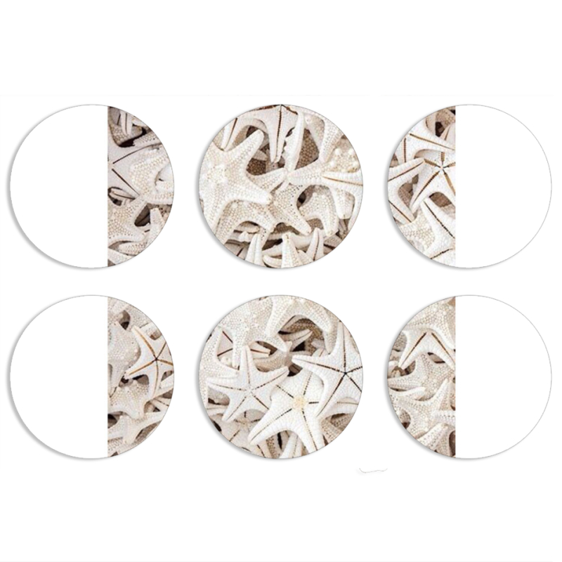 Магнитные фотопазлы круги d55 набор 6 штук 