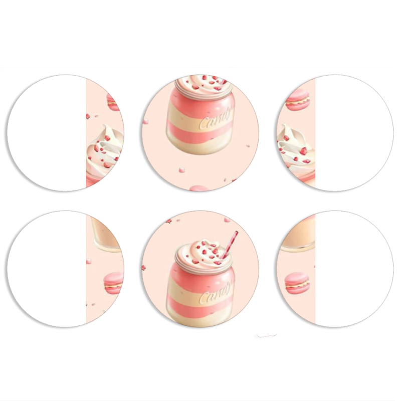 Магнитные фотопазлы круги d55 набор 6 штук 