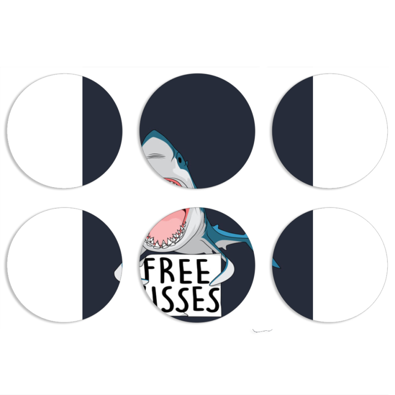 Магнитные фотопазлы круги d55 набор 6 штук 