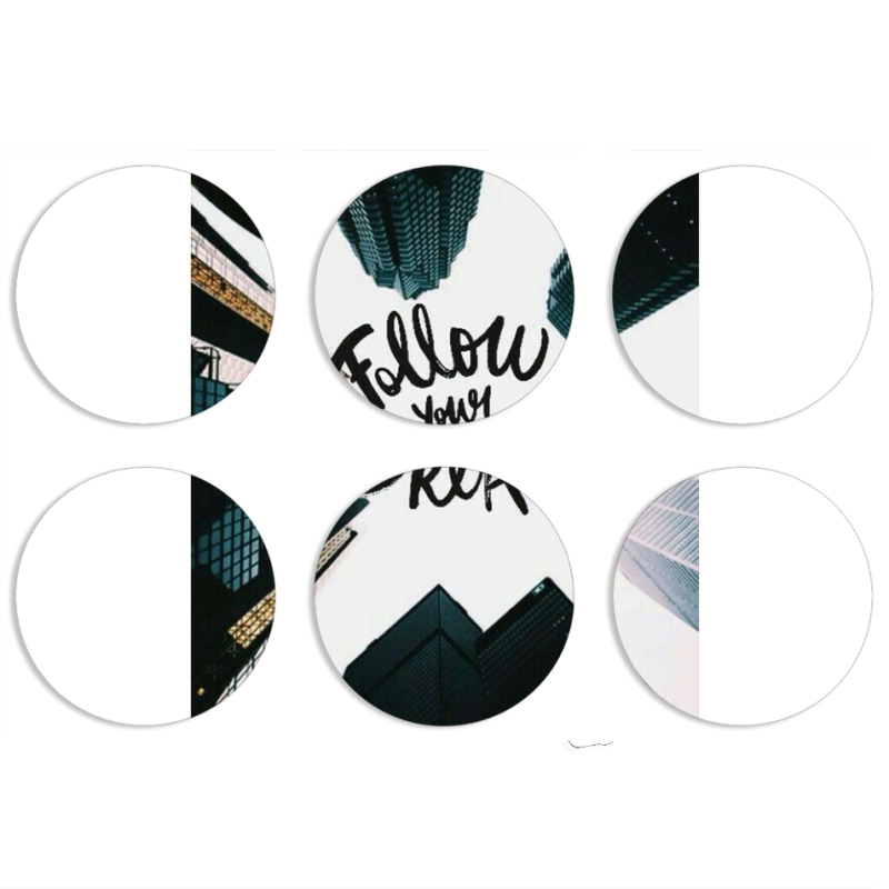 Магнитные фотопазлы круги d55 набор 6 штук 