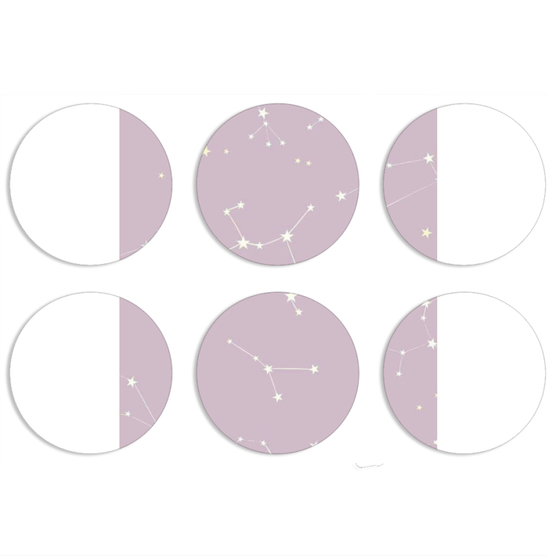 Магнитные фотопазлы круги d55 набор 6 штук 