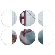 Магнитные фотопазлы круги d55 набор 6 штук 