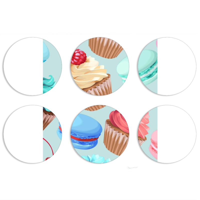 Магнитные фотопазлы круги d55 набор 6 штук 