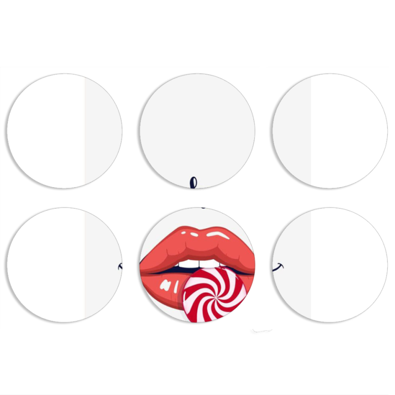 Магнитные фотопазлы круги d55 набор 6 штук 