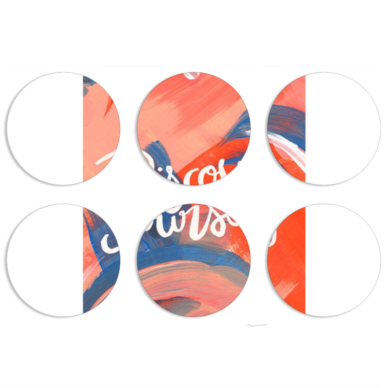 Магнитные фотопазлы круги d55 набор 6 штук 