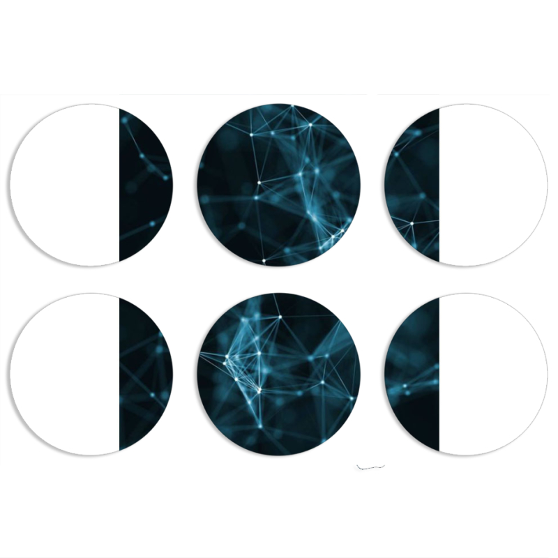 Магнитные фотопазлы круги d55 набор 6 штук 