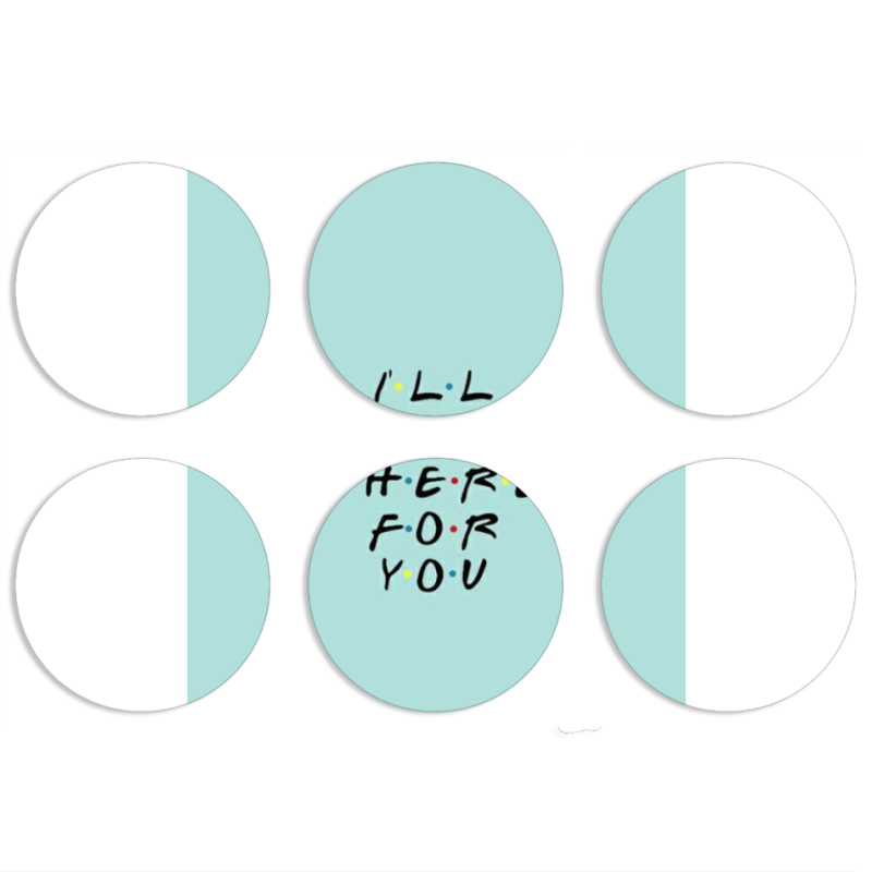 Магнитные фотопазлы круги d55 набор 6 штук 