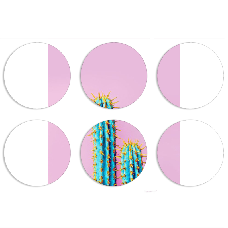 Магнитные фотопазлы круги d55 набор 6 штук 