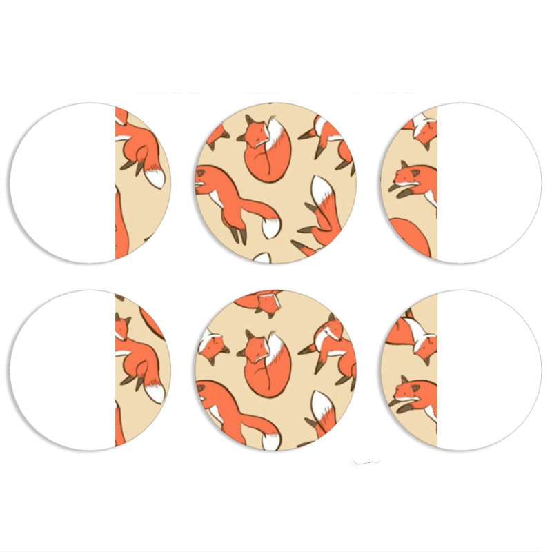 Магнитные фотопазлы круги d55 набор 6 штук 