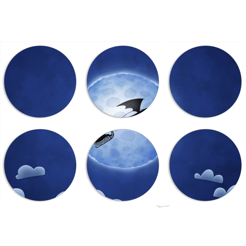 Магнитные фотопазлы круги d55 набор 6 штук Christmas Dragon