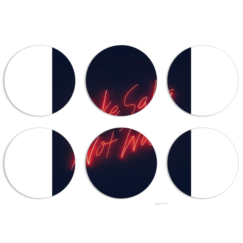 Магнитные фотопазлы круги d55 набор 6 штук 