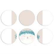 Магнитные фотопазлы круги d55 набор 6 штук 