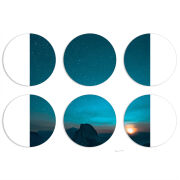 Магнитные фотопазлы круги d55 набор 6 штук 