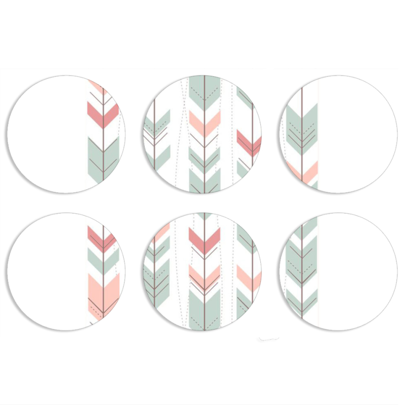 Магнитные фотопазлы круги d55 набор 6 штук 