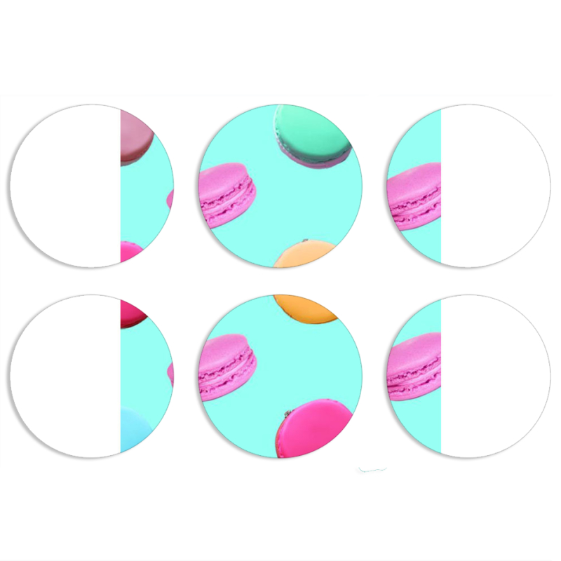 Магнитные фотопазлы круги d55 набор 6 штук 