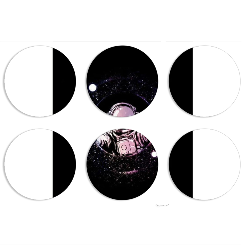 Магнитные фотопазлы круги d55 набор 6 штук 