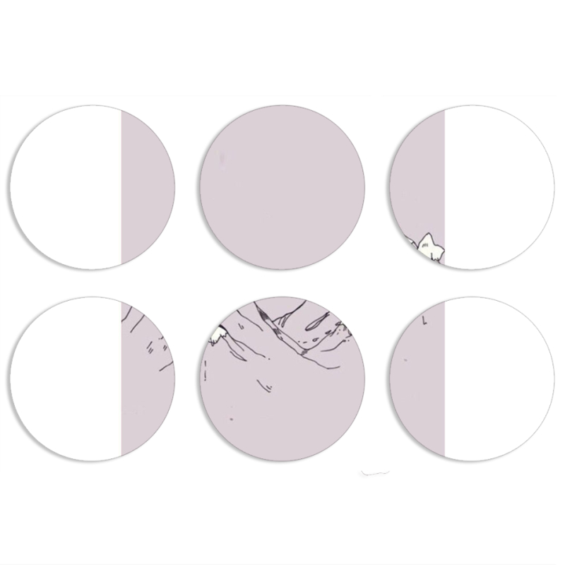 Магнитные фотопазлы круги d55 набор 6 штук 