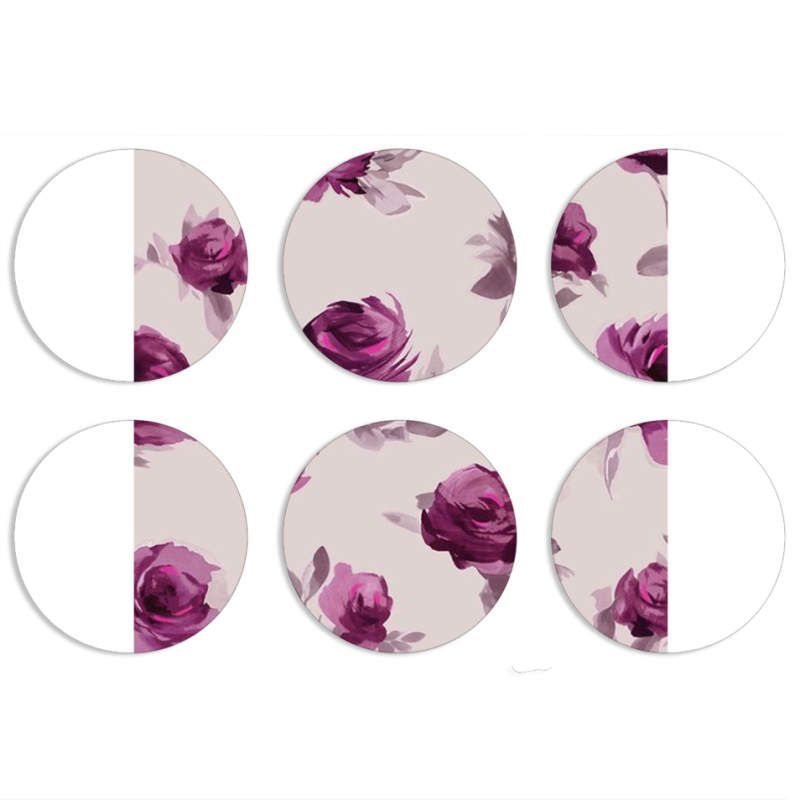 Магнитные фотопазлы круги d55 набор 6 штук 