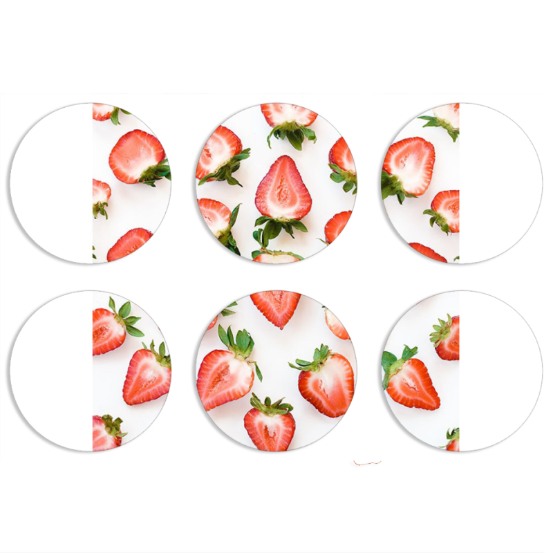 Магнитные фотопазлы круги d55 набор 6 штук 