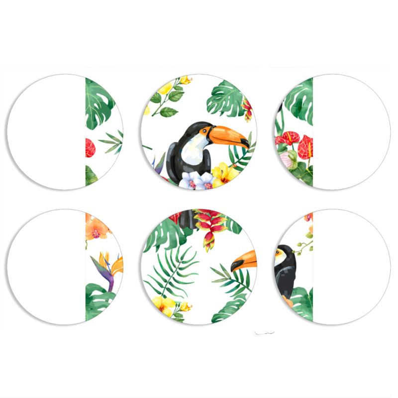 Магнитные фотопазлы круги d55 набор 6 штук 