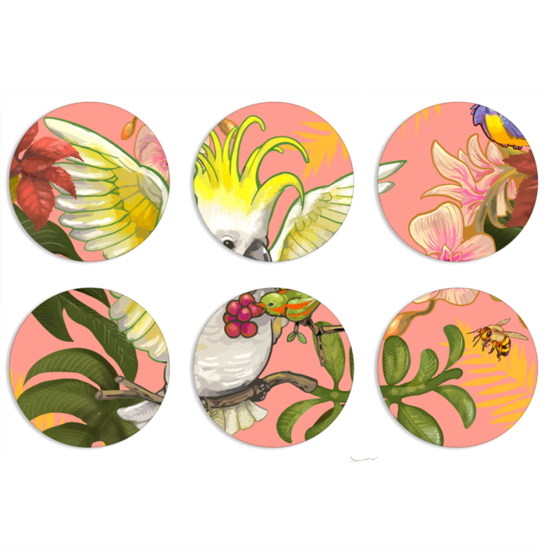 Магнитные фотопазлы круги d55 набор 6 штук 