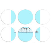 Магнитные фотопазлы круги d55 набор 6 штук 