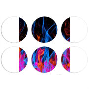 Магнитные фотопазлы круги d55 набор 6 штук 