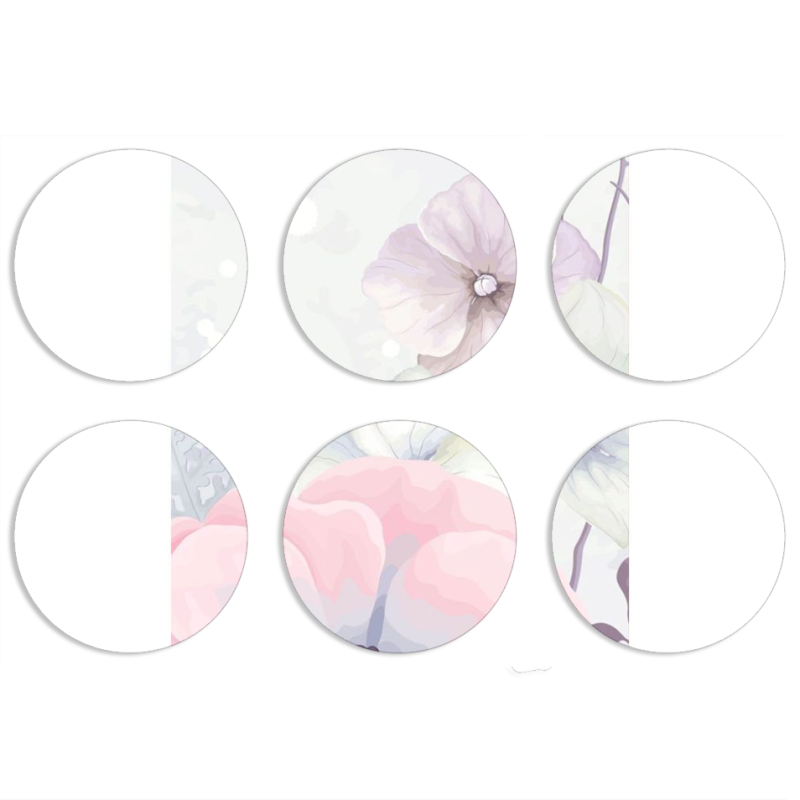 Магнитные фотопазлы круги d55 набор 6 штук 